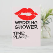 KISS RED LIPS WEDDING SHOWER INVITATIONS DU PARTI (Debout devant)