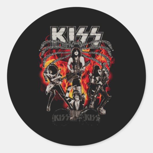 Kiss Spider Stage Ronde Sticker (Voorkant)