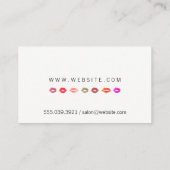 Kiss Stains | Diverse make-uppenselen Visitekaartje (Achterkant)