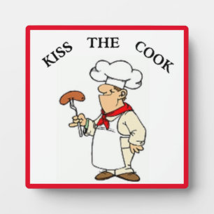 "KISS THE COOK" CHEF FOTOPLAAT