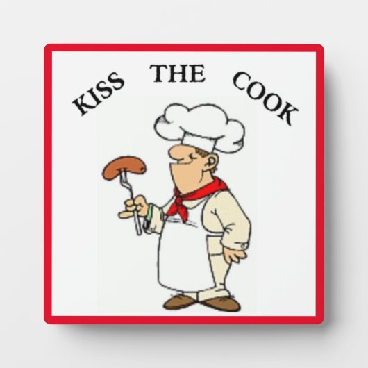 "KISS THE COOK" CHEF FOTOPLAAT (Voorkant)