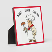 "KISS THE COOK" CHEF FOTOPLAAT (Voorkant)