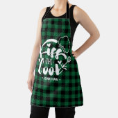 Kiss the Cook Funny Green Pset Kitchen Schort (Insitu)