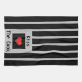 Kiss the Cook Personnalisable Gris Serviette de cu (Horizontal)
