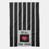 Kiss the Cook Personnalisable Gris Serviette de cu (Vertical)