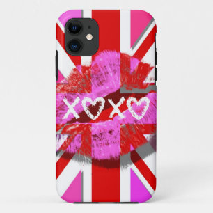KISS THE UNION JACK - XOXO iPhone 11 HOESJE