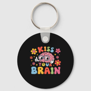 Kiss Your Brain Valentijnse Test Dag Docent Squad Sleutelhanger