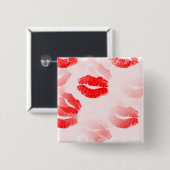 Kissable Lips Square Button (Voorkant /achterkant)