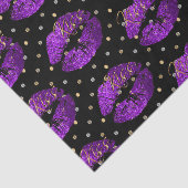 Kissable Paars Glitter Lips Tissuepapier (Detail)