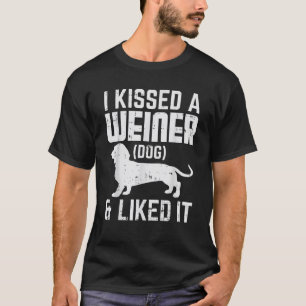 Kissed Weiner hond Ik vond het grappig dier huisdi T-shirt