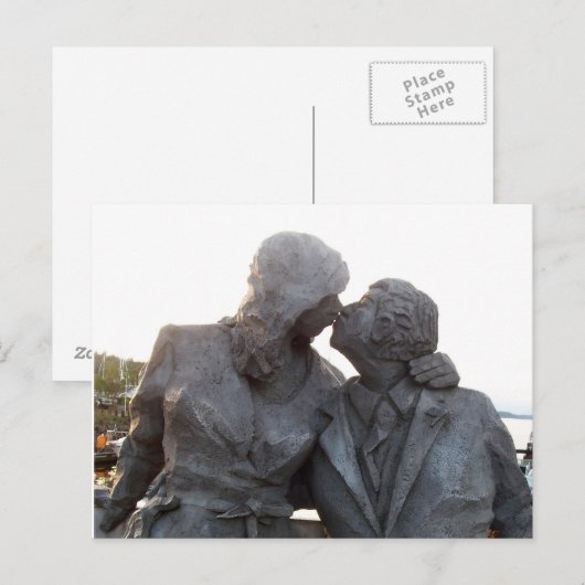 Kissend beeld briefkaart (Voorkant / Achterkant)