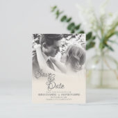 Kissend bruiloft in monochroom kaart (Staand voorkant)