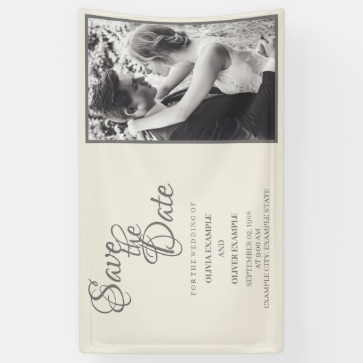 Kissend bruiloft in monochroom spandoek (Verticaal)