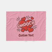 Kissend Comic Sound Effect Fleece Deken (Voorkant (Horizontaal))