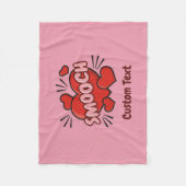 Kissend Comic Sound Effect Fleece Deken (Voorkant)