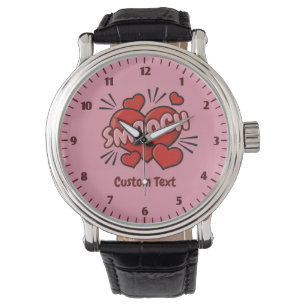 Kissend Comic Sound Effect Horloge