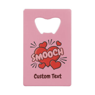 Kissend Comic Sound Effect Kredietkaart Flessenopener