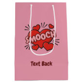 Kissend Comic Sound Effect Medium Cadeauzakje (Achterkant)