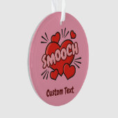 Kissend Comic Sound Effect Ornament (voorkant)