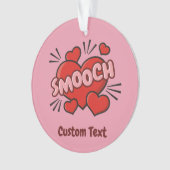 Kissend Comic Sound Effect Ornament (voorkant)