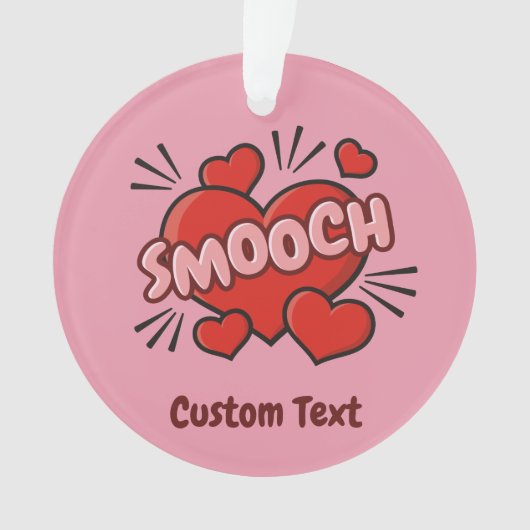 Kissend Comic Sound Effect Ornament (voorkant)