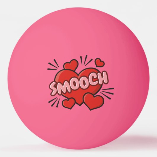 Kissend Comic Sound Effect Pingpongballen (Voorkant)