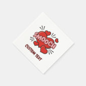 Kissend Comic Sound Effect Servet (Hoek)