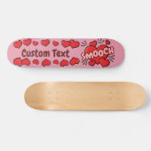 Kissend Comic Sound Effect Skateboard (Horizontaal)