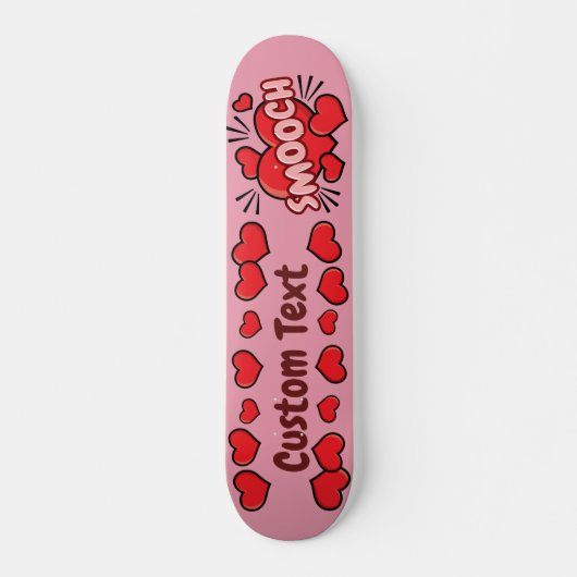Kissend Comic Sound Effect Skateboard (Voorkant)