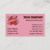 Kissend Comic Sound Effect Visitekaartje (Voorkant)