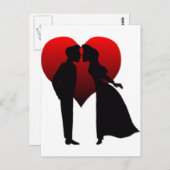 Kissend Couple Briefkaart (Voorkant / Achterkant)