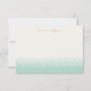 Kissend Seapaarden Hearts Beach Weddenschap Bedank Bedankkaart