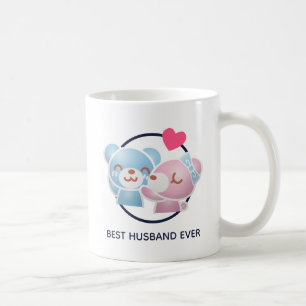 Kissende Beren Cute en Kawaii Best Husband Ever Koffiemok