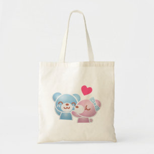 Kissende Beren Cute en Kawaii Tote Bag