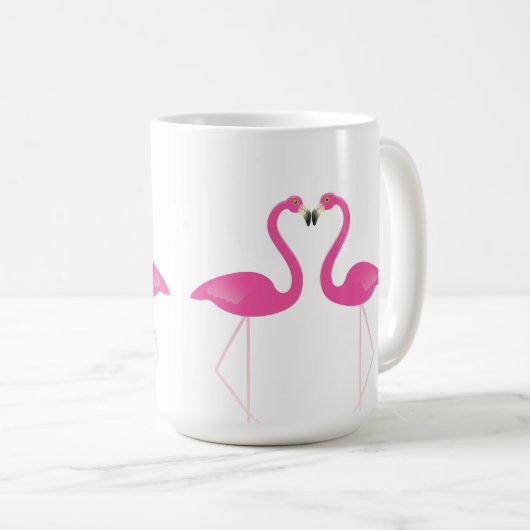 Kissende Mok van Flamingos Romantic (Voorkant rechts)