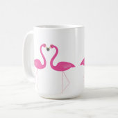 Kissende Mok van Flamingos Romantic (Voorkant links)