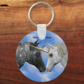 Kissende Unicorns Fantasy Sleutelhanger (Voorkant)