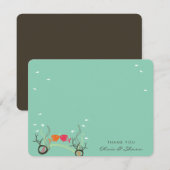 Kissende vissen en koraal Zee Ocean Beach Wedding Bedankkaart (Voorkant / Achterkant)