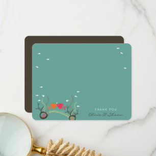 Kissende Zee en koraalvis Ocean Beach Wedding Bedankkaart