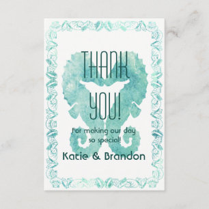 Kisser Seahorses Mariage Merci en Turquoise