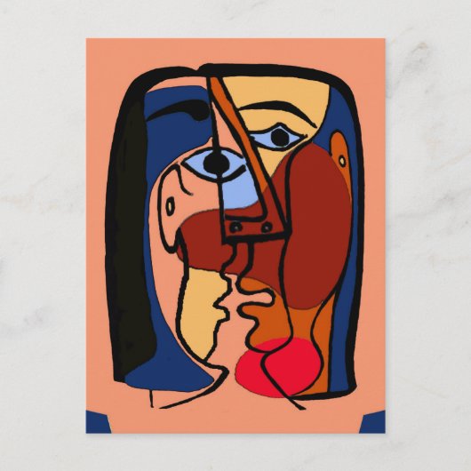 Kisses Abstract Briefkaart (Voorkant)