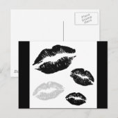 kisses-blackwhitegrey briefkaart (Voorkant / Achterkant)