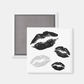 kisses-blackwhitegrey magneet (Voorkant / Achterkant)