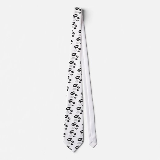 kisses-blackwhitegrey stropdas (Voorkant)