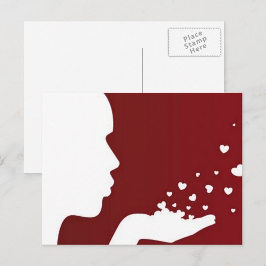 Kisses blazen briefkaart (Voorkant / Achterkant)