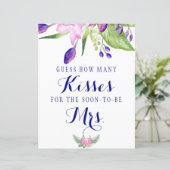 Kisses elegant floral vrijgezellenfeest sign (Staand voorkant)