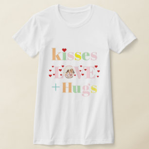Kisses, liefde, foto-Valentijnsdag met een tintje T-shirt