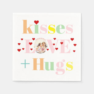 Kisses, liefde, touwtjes foto-Valentijnsdag Servet