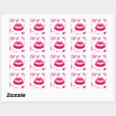 Kisses over alles (wit) vierkante sticker (Vel)