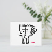 Kisses per post briefkaart (Staand voorkant)